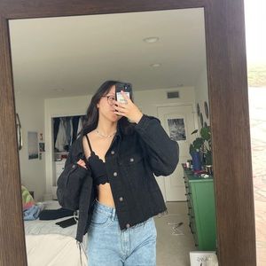 black denim jacket